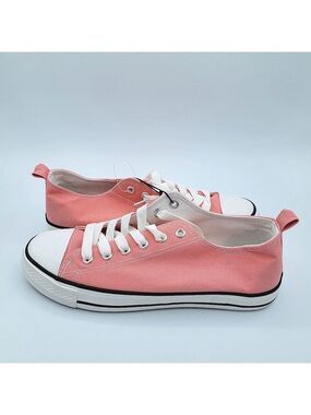 Coral Canvas Lace Up Shoes NEW #2712